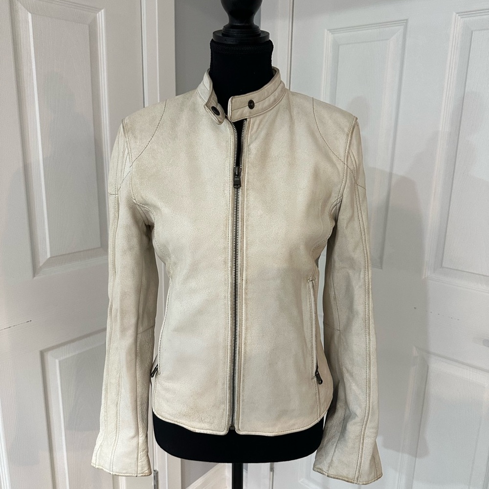 Danier | Cream Leather Jacket